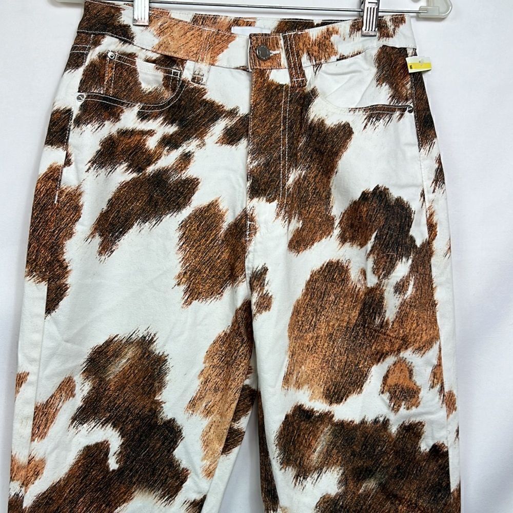 We Wore what White and brown animal print jeans size 26 NWT - Picture 3 of 16